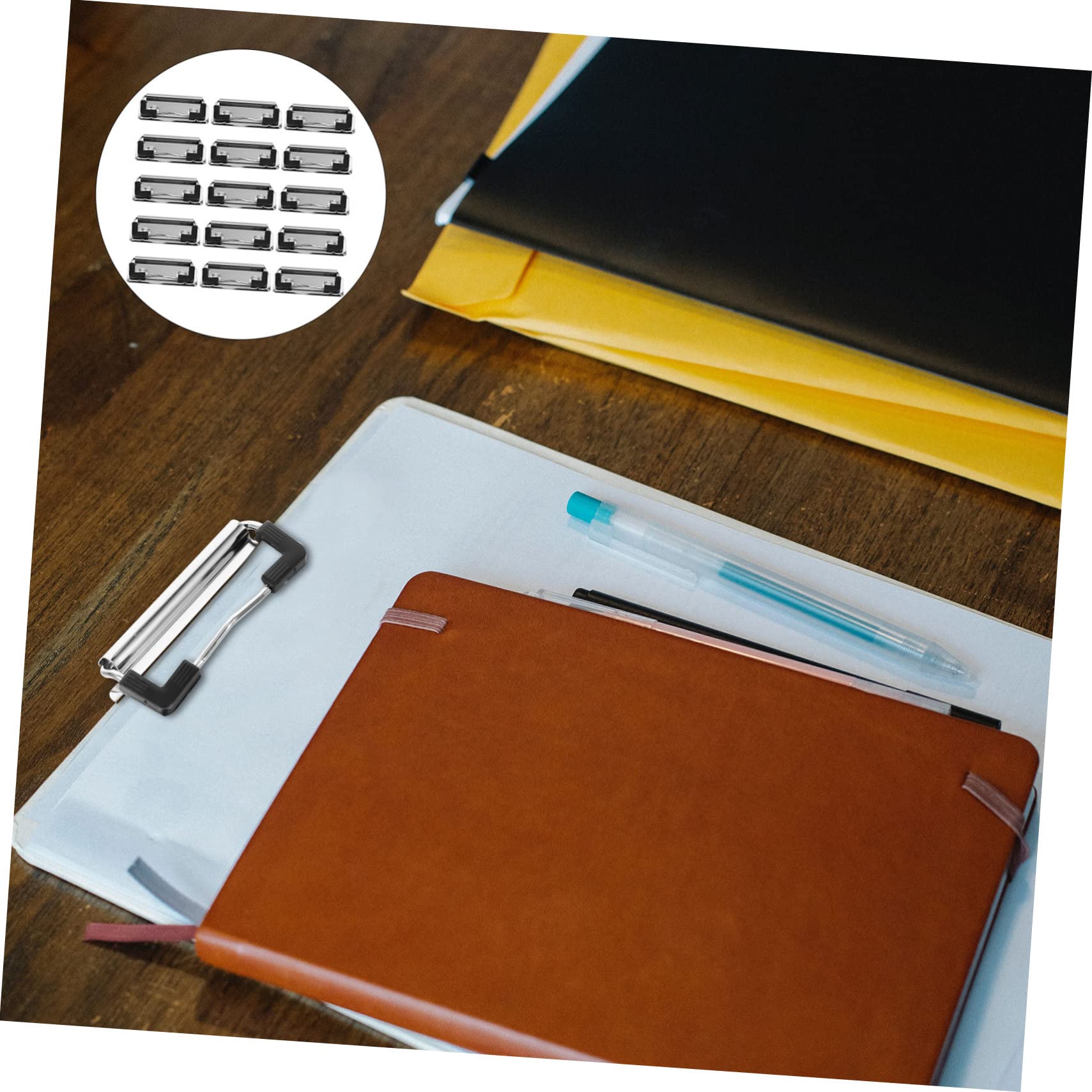 Operitacx 105piezas Clips Metálicos Montables Para Carpeta Sujetadores De Resistente y Para Escuela y
