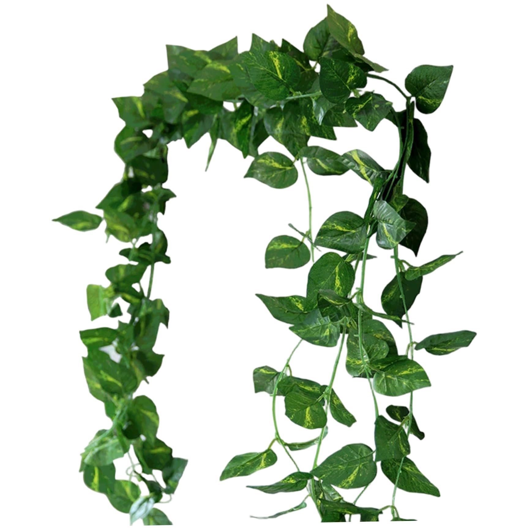 Artificial Green Garland, 4PCS 98 Inch Epipremnum Aureum Leaf Vine for Door, Window, Mantel