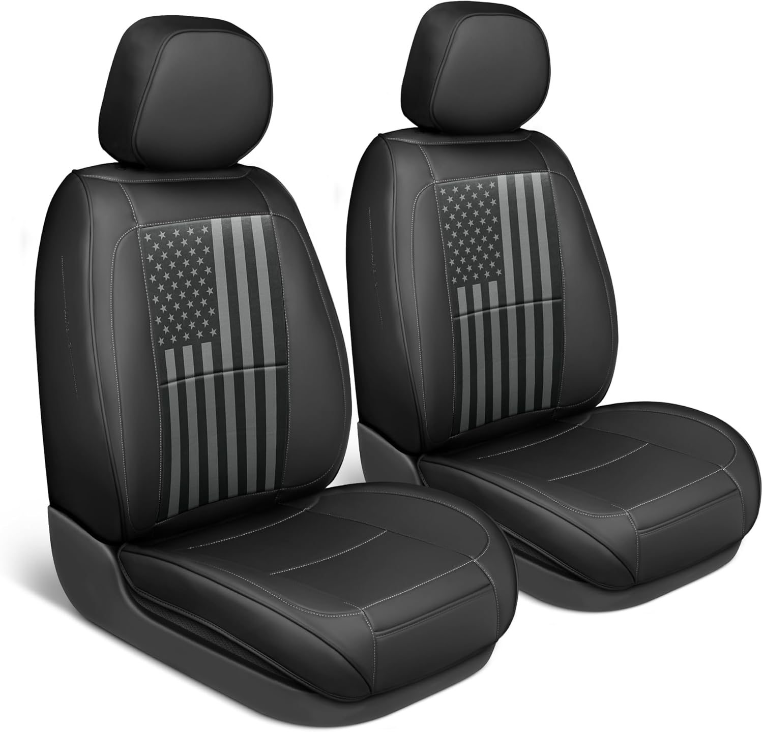 American Black Flag Seat Covers for Trucks, Cars, & SUV - Napa Leather US Car Seat Covers American Flag Truck Accessories - Car Seat Cover American Flag Car Accessories Car Seat Protector