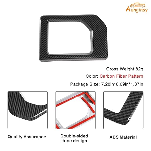 Miniatura 7 de Aunginsy Cubierta de panel de palanca de cambios para Toyota Tundra 2014-2021 Consola de palanca de cambios antiarañazos, marco de panel de cambio