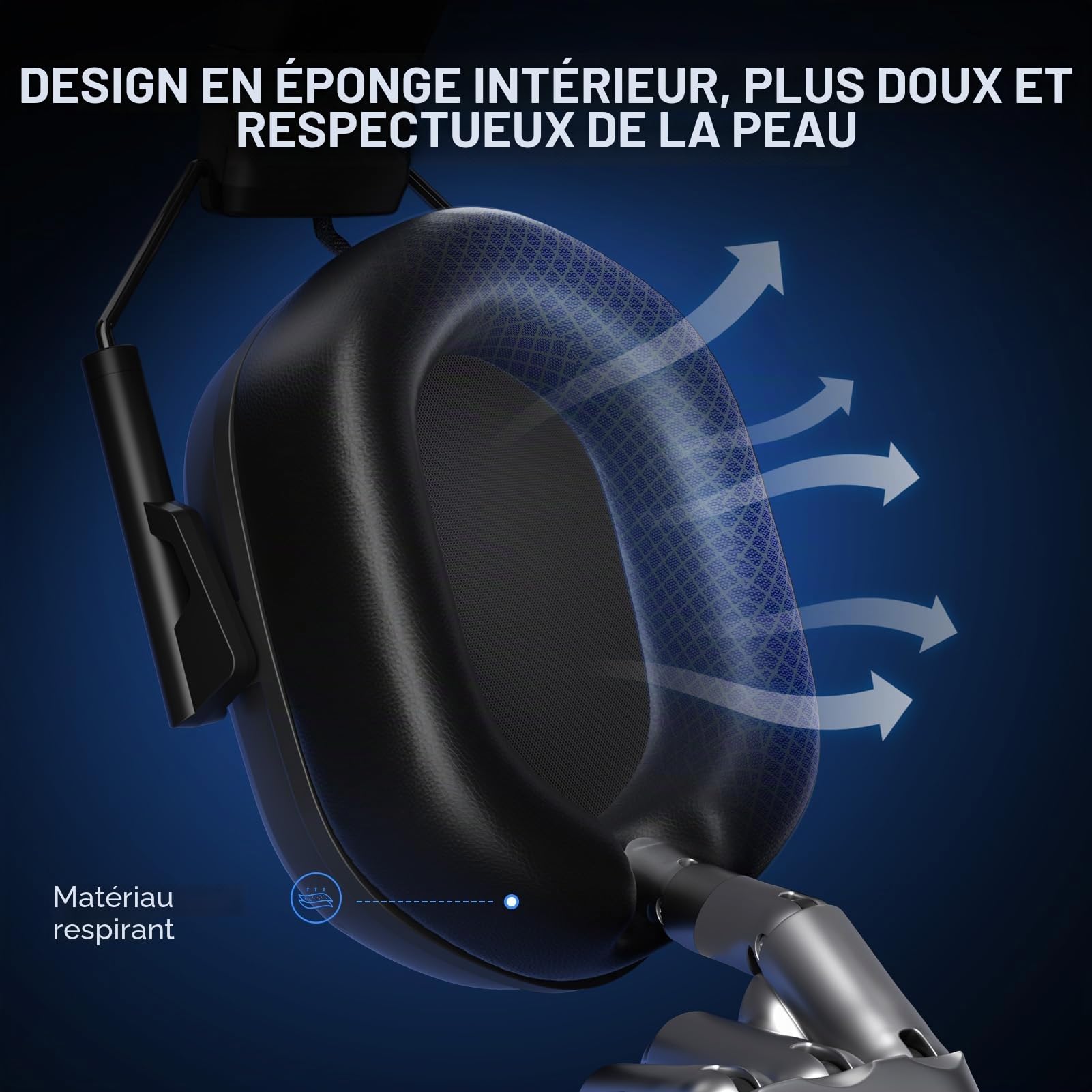 Gvyugke Casque de Jeu sans Fil 2,4 GHz pour Xbox Series, Casque avec Microphone pour PS5/4/PC/Switch/Mac, réduction du Bruit, Son Surround 3D, 60 Heures d'autonomie et lumières RVB