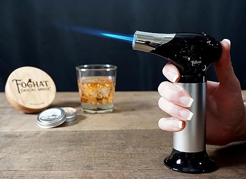 Miniatura 9 de Foghat - Ahumador de cóctel con virutas de madera de barril de borbón y antorcha de cóctel Foghat