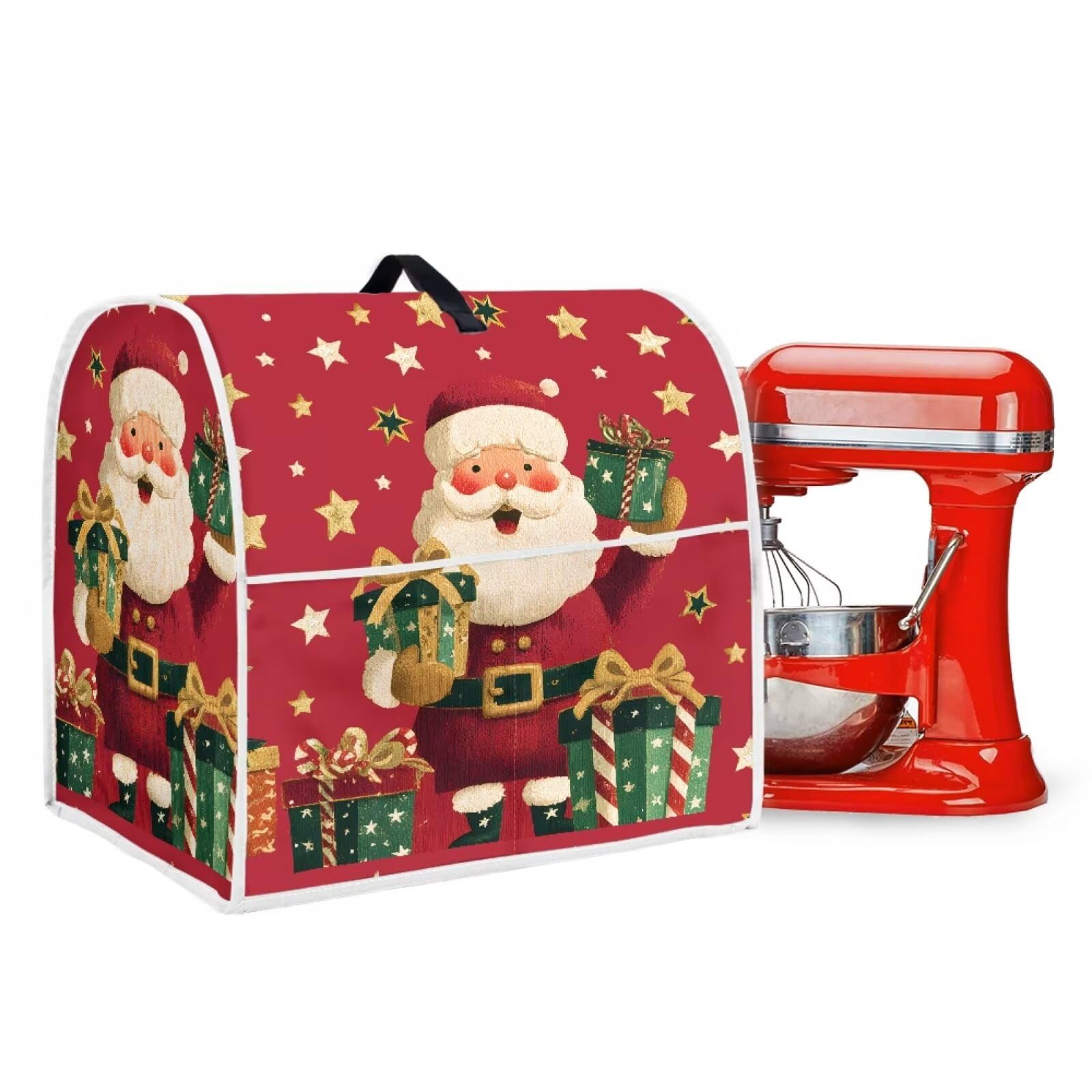 Cute Santa Claus Stand Mixer Covers for Kitchen Aid 6-8 Quart Christmas Theme Cover Universal Kitchen Small Appliance Covers