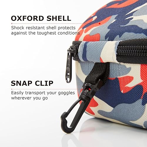 Miniatura 3 de XCMAN Funda rígida de EVA para gafas de esquí que se adapta a todas las formas y tamaños de gafas de esquí