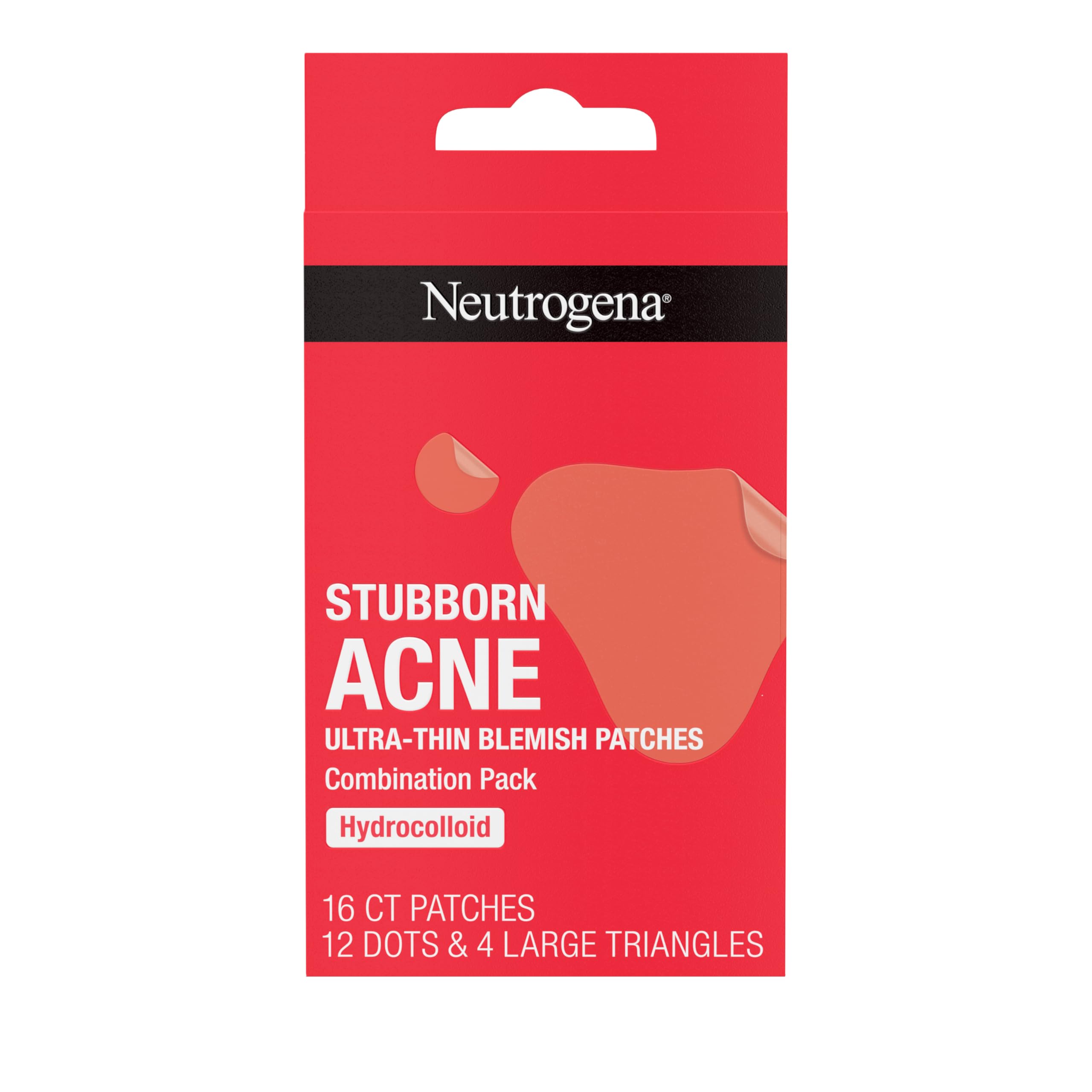 Neutrogena Stubborn Acne Ultra-Thin Blemish Patches Acne Pimple Patches Ultra-Thin Hydrocolloid Facial Stickers Suitable for all Skin-Types 16