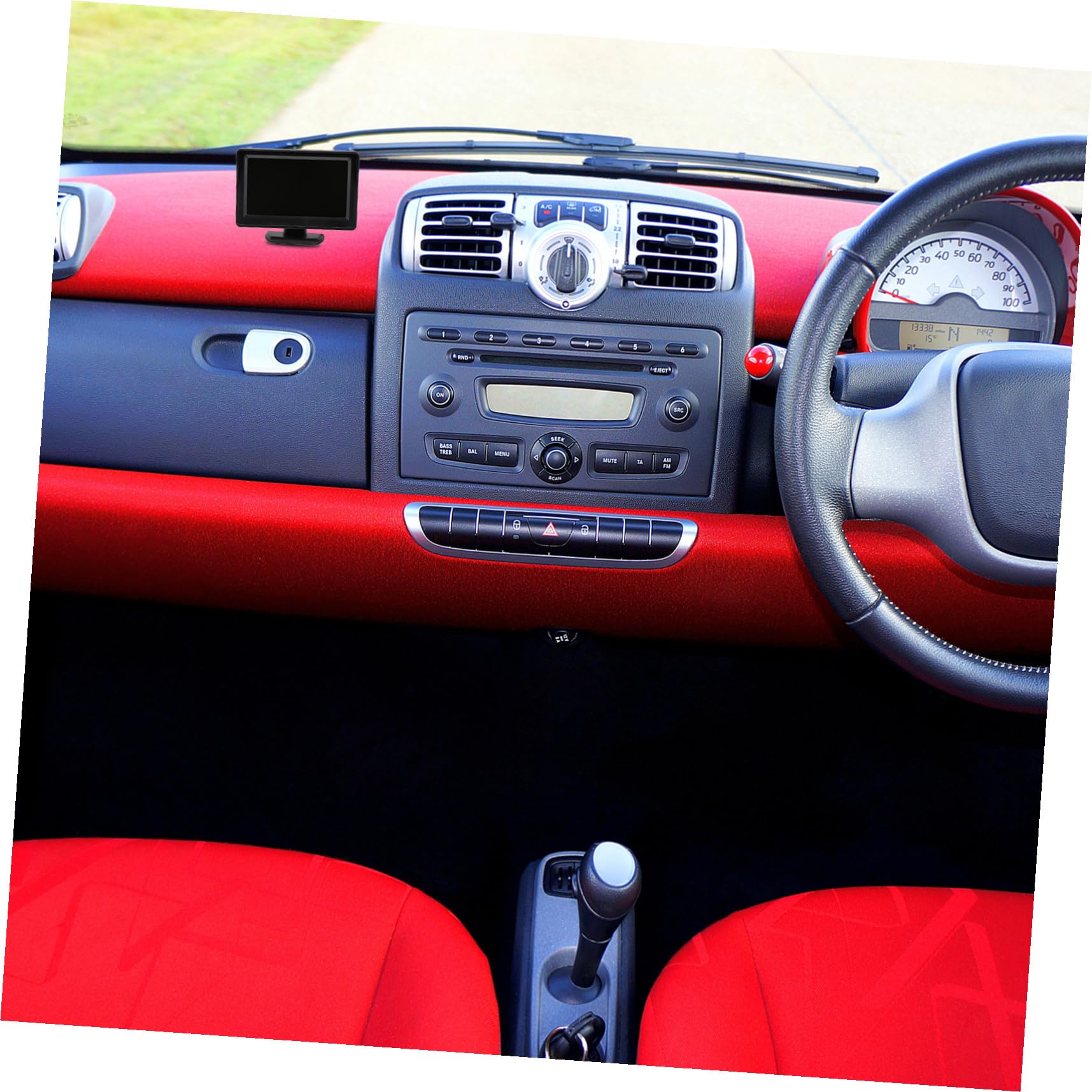 Happyyami 1 Juego Cámara y Monitor para Asistencia de Automóviles Sistema de Visualización Retrovisor Herramienta de Estacionamiento para Seguridad Vial DVD Instalación