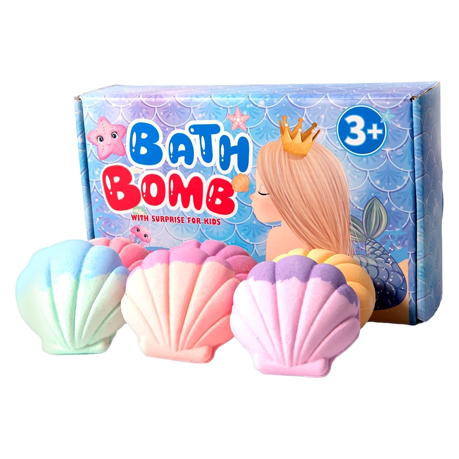 Espuma de Baño con Limpiador de Fragancia en Forma de Caracola de Juguete | 6 Piezas de Bombas de Baño Espumosas Para Mujer, Mamá, Esposa, Abuela, Regalo Viaje