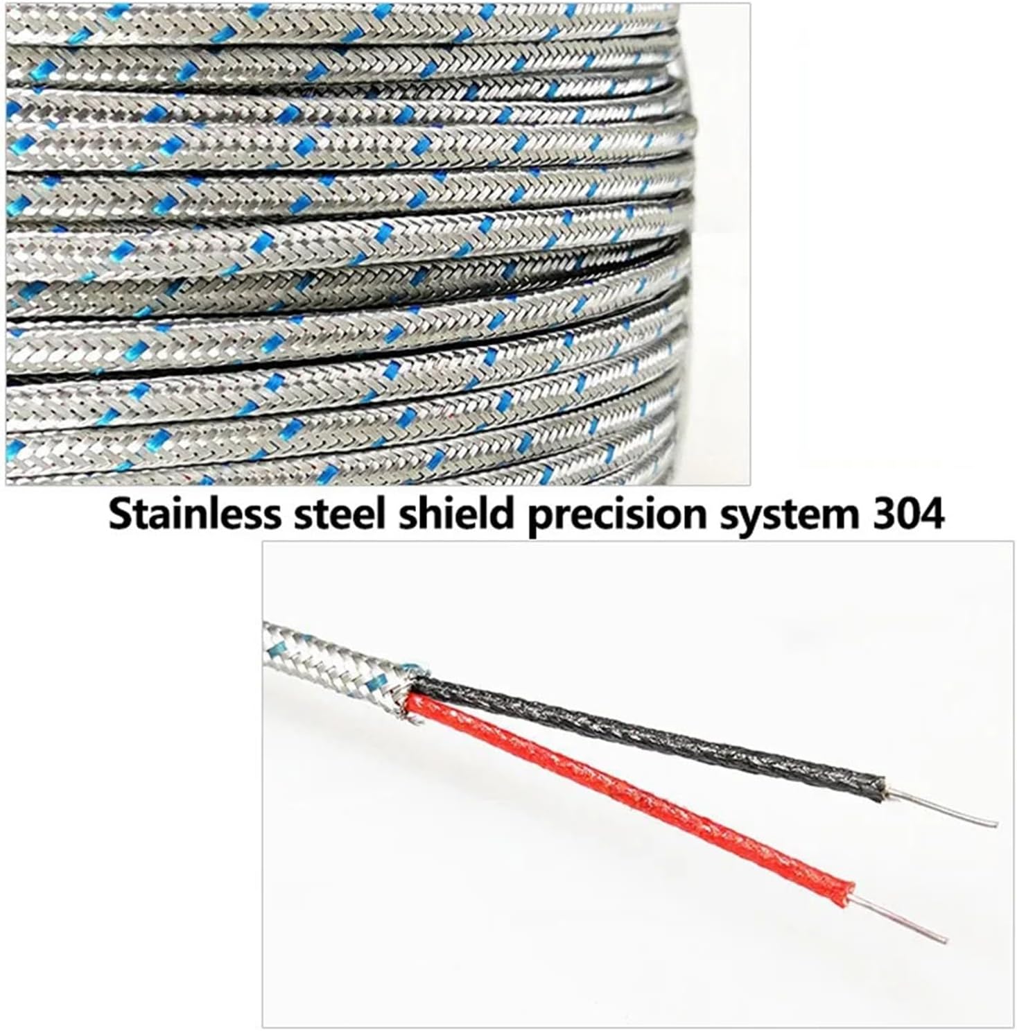 1 pcs 1100 ℃ K-Type Armored thermocouple WRNK-191 Temperature Sensor 1mm 1.5mm 2mm 3mm 4mm 5mm 6mm 8mm thermocouple Probe Temperature(Turquoise)