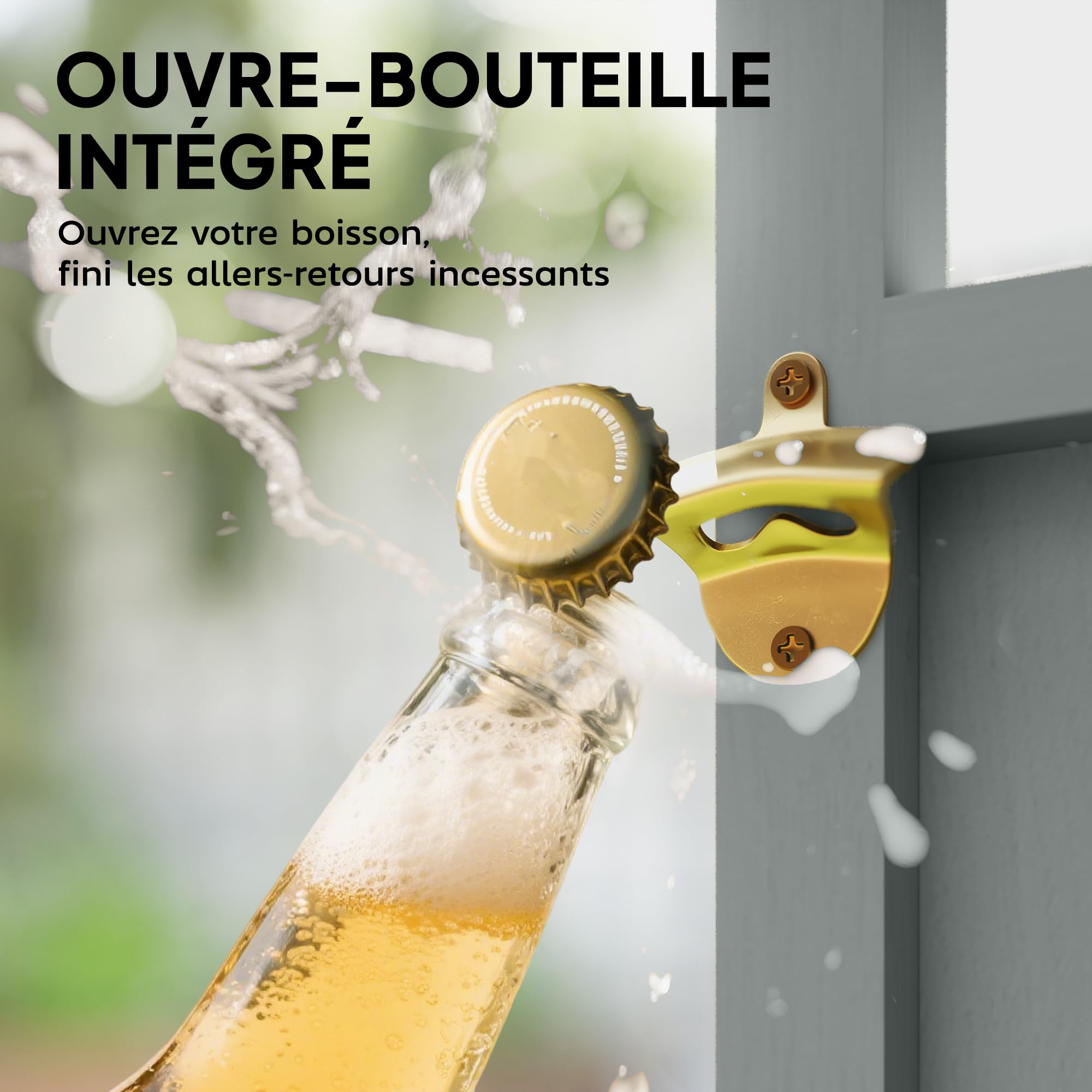 Outsunny Desserte Jardin Chariot de Barbecue sur roulettes îlot de Cuisine en Bois Plateau en Acier Inoxydable Placard étagères Ouvertes Porte-épices Porte-Serviettes décapsuleur 107x49,5x92,5cm Gris