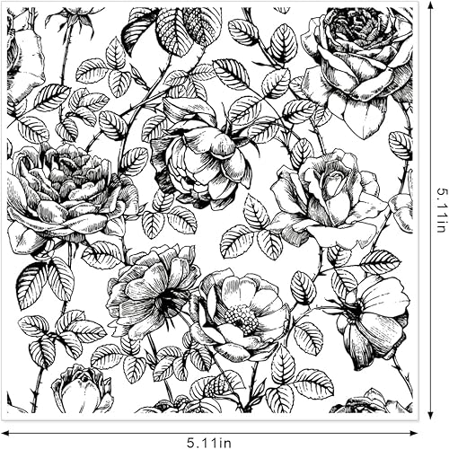 Vista 24 de Florecer flores fondo sellos transparentes para hacer tarjetas, plantas decorativas, fondo, sellos de silicona transparente para manualidades