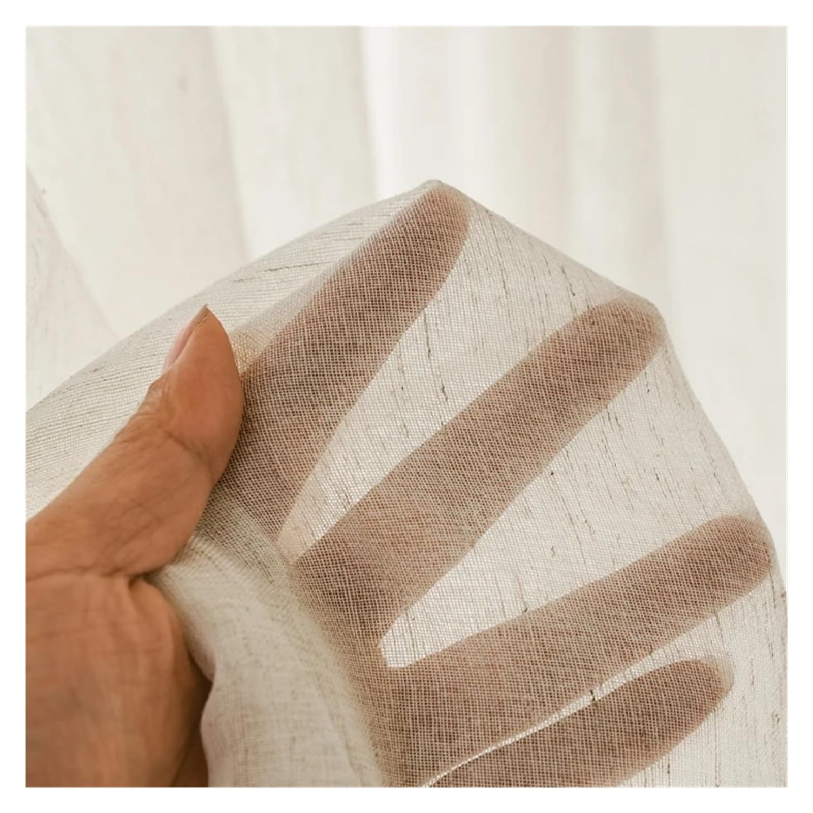 JHSDHYD Tenda Con Fronzoli 1 pezzo di lino effetto tende trasparenti in tulle for finestre del soggiorno tenda in voile trasparente for la cucina Rideaux