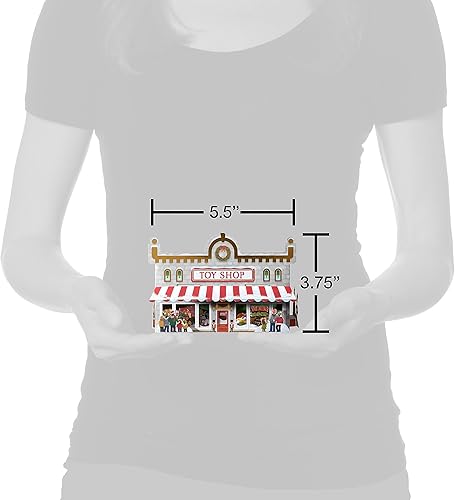 Miniatura 5 de American Greetings Recuerdo desplegable de decoración de pueblo navideño con sobre para almacenar (tienda de juguetes)