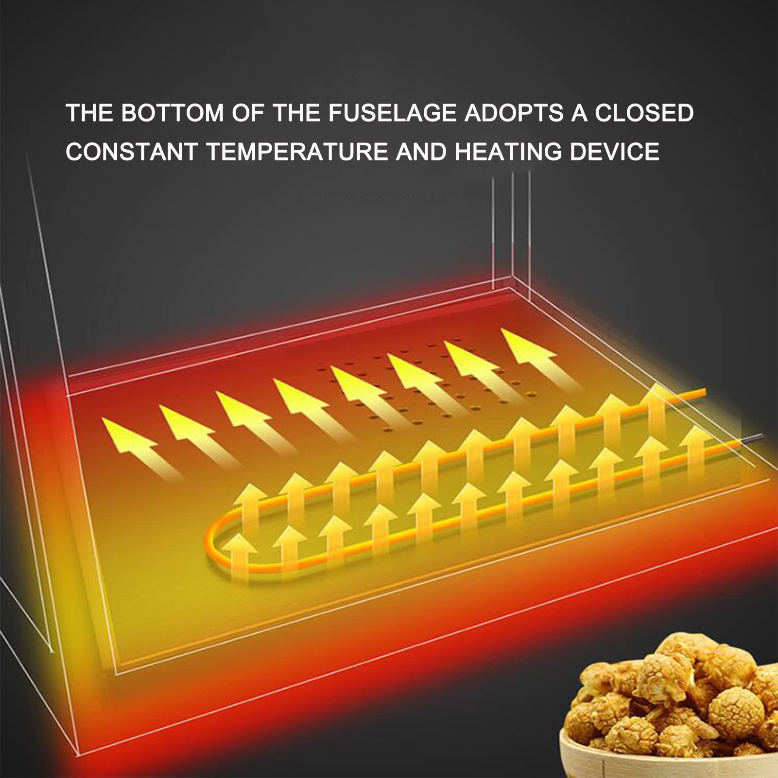 Macchina per Popcorn, Macchina per Popcorn retrò ad Aria Calda, Popper salutari con misurino e Coperchio Rimovibile, Senza Olio e Facile da Pulire, Popper per Popcorn per Serate al