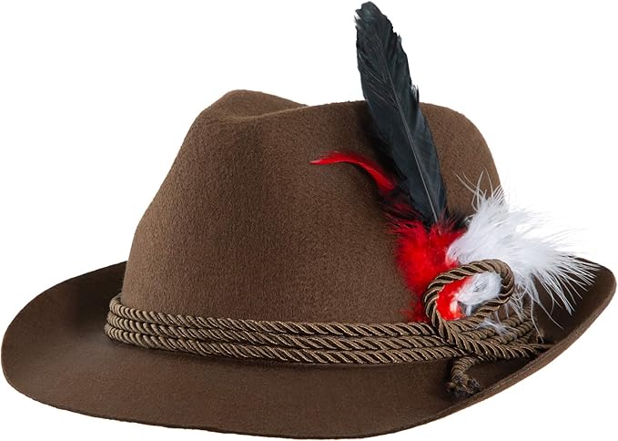 2er Set Trachtenhut Mit Feder - Bayerischer Jägerhut Für Oktoberfest 2025