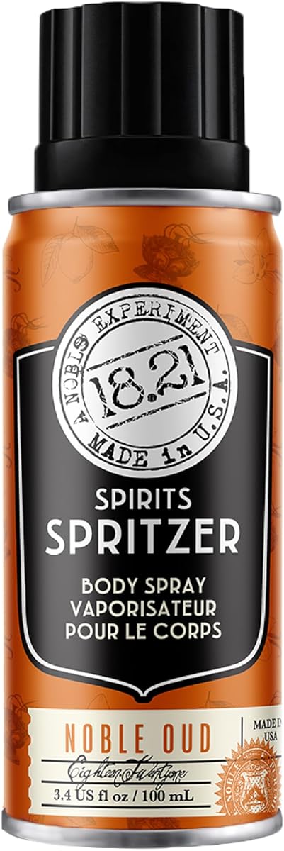 18.21 Man Made Men’s Spirits Spritzer, 3.4 oz. - Long-Lasting All Over Body Spray with Masculine Aromatics - Gifts for Him