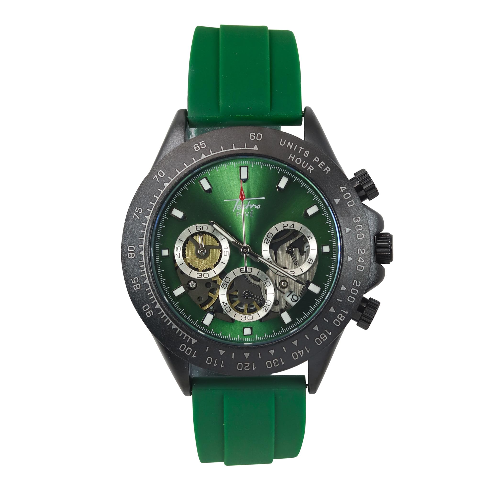 Orologio cronografo sportivo da uomo, 42 mm, analogico, al quarzo, con quadrante multiplo, datario e cinturino in silicone, orologio da polso casual da indossare tutti i giorni, regalo pronto