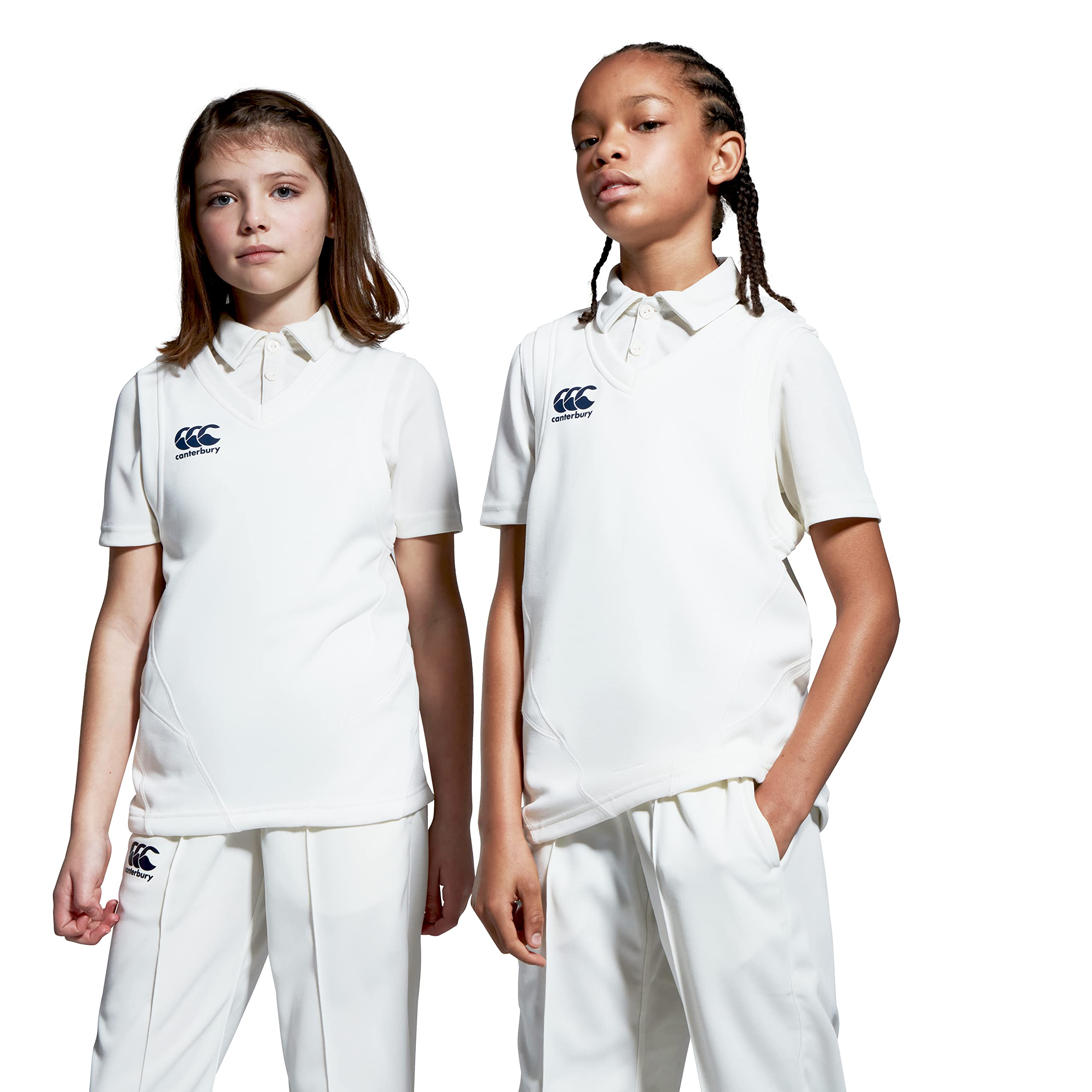 Canterbury Jungen Sleeveless Overshirt | Sweater Vest | Cricket Whites Sweatshirt