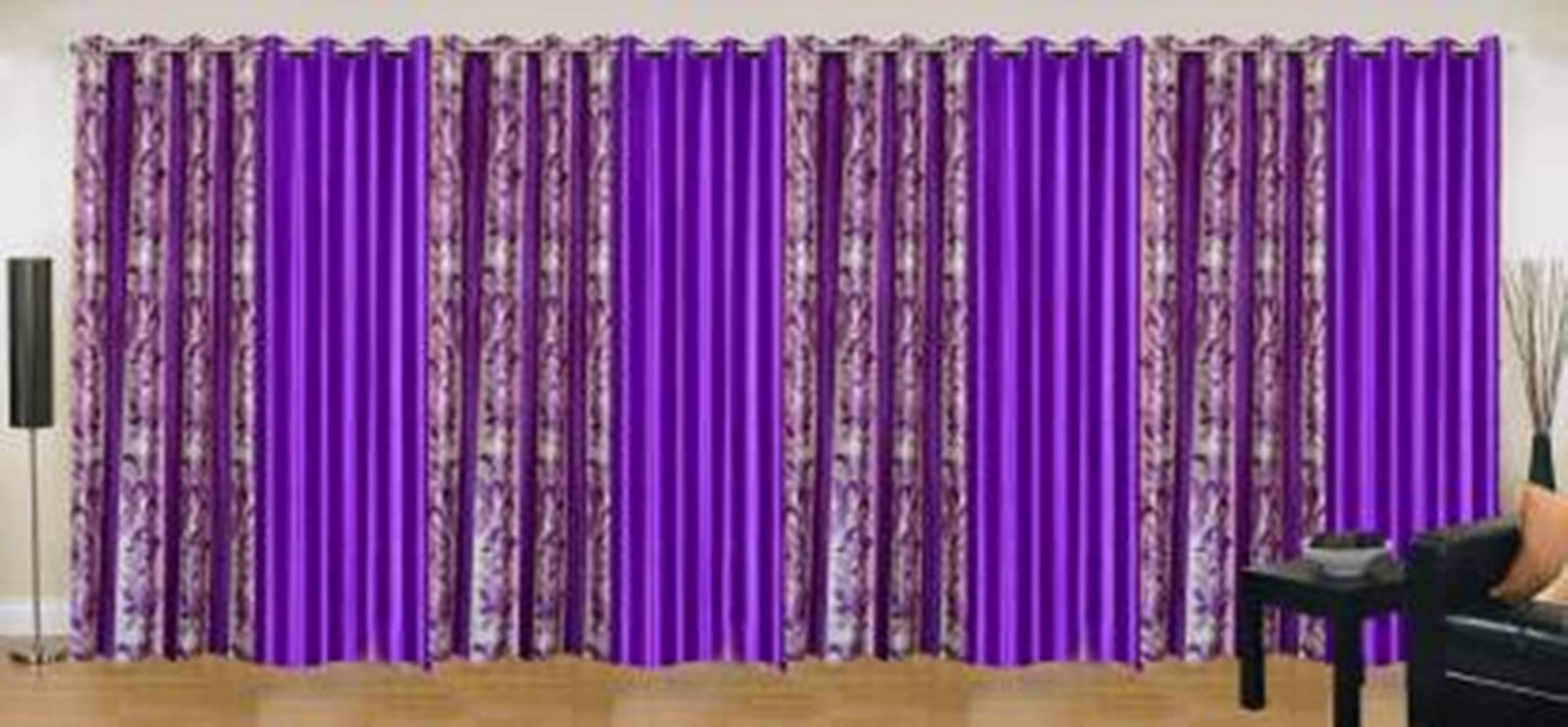 Kiara Creations 8 Piece Combination Polyester Curtains for Window 5 Feet, Purple (Purple, Window - 5 Feet) (B0842RX61P) Amazon Price History, Amazon Price Tracker
