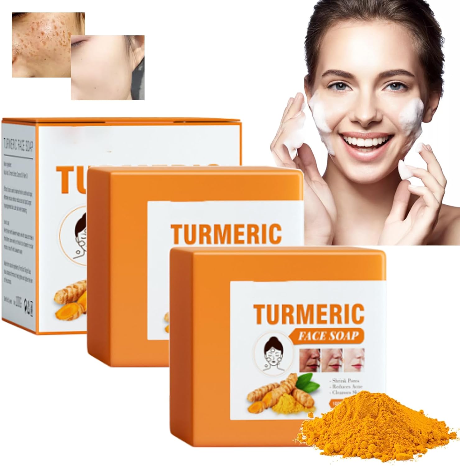 Brazi Turmeric Soap, Turmeric Soap Bar, Brightening Turmeric Soap