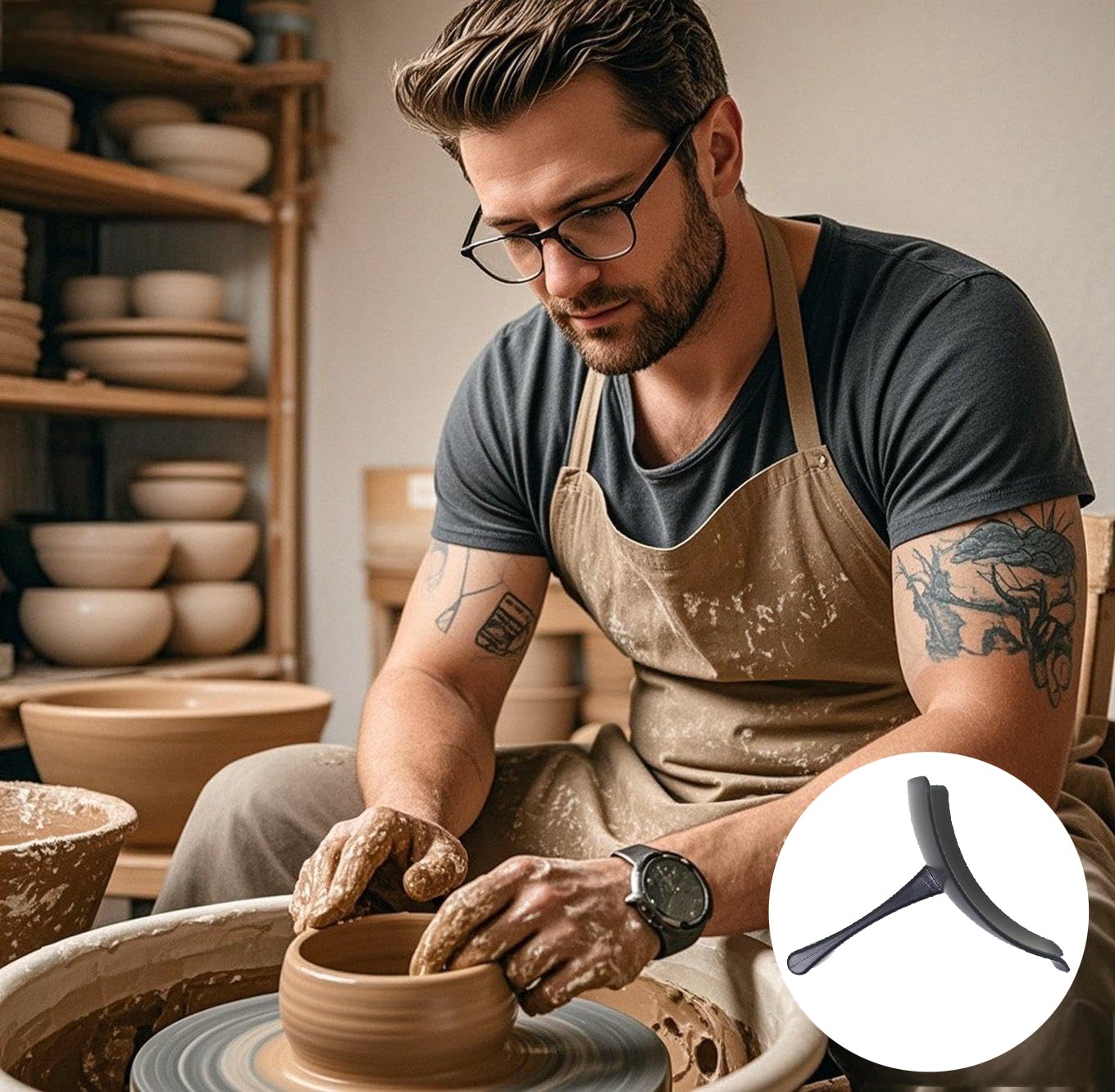 Outil Ergonomique De Centrage D'argile Pour Lancer Sans Effort Et