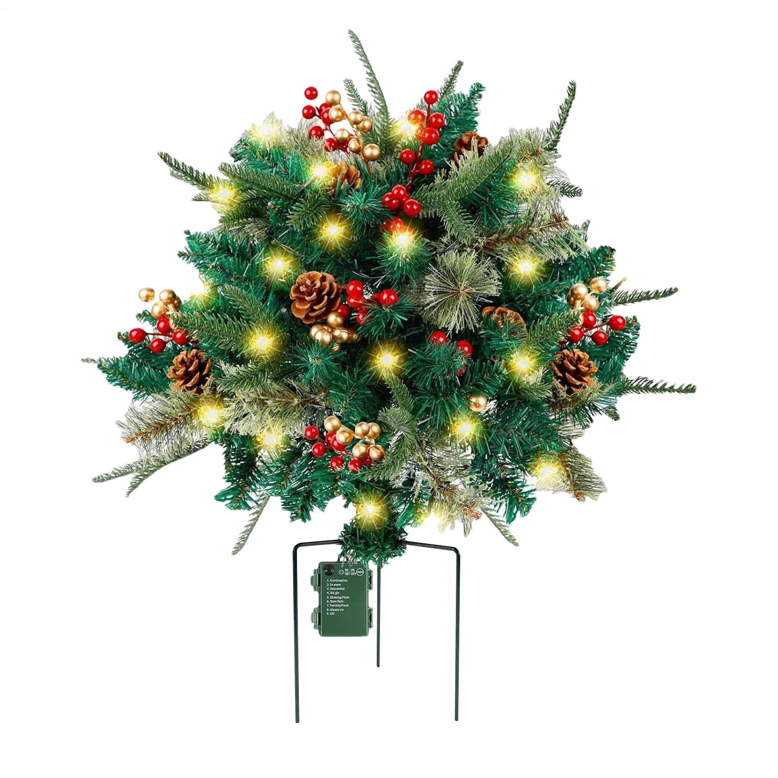 Árbol de Navidad con estaca Decoración luminosa para celebración estacional