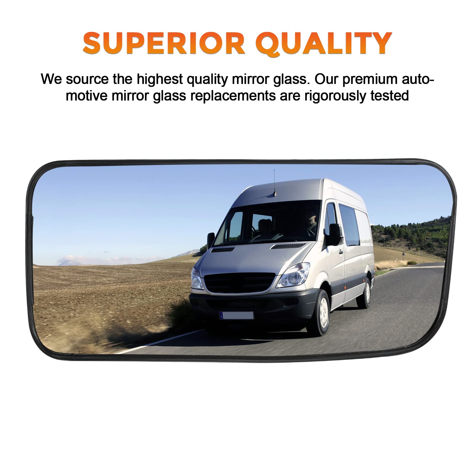 Rétroviseur Gauche électrique Chauffant Pour Mercedes Sprinter / VW Crafter (2006-2018) - Bras Court, Noir - Référence 9068105116