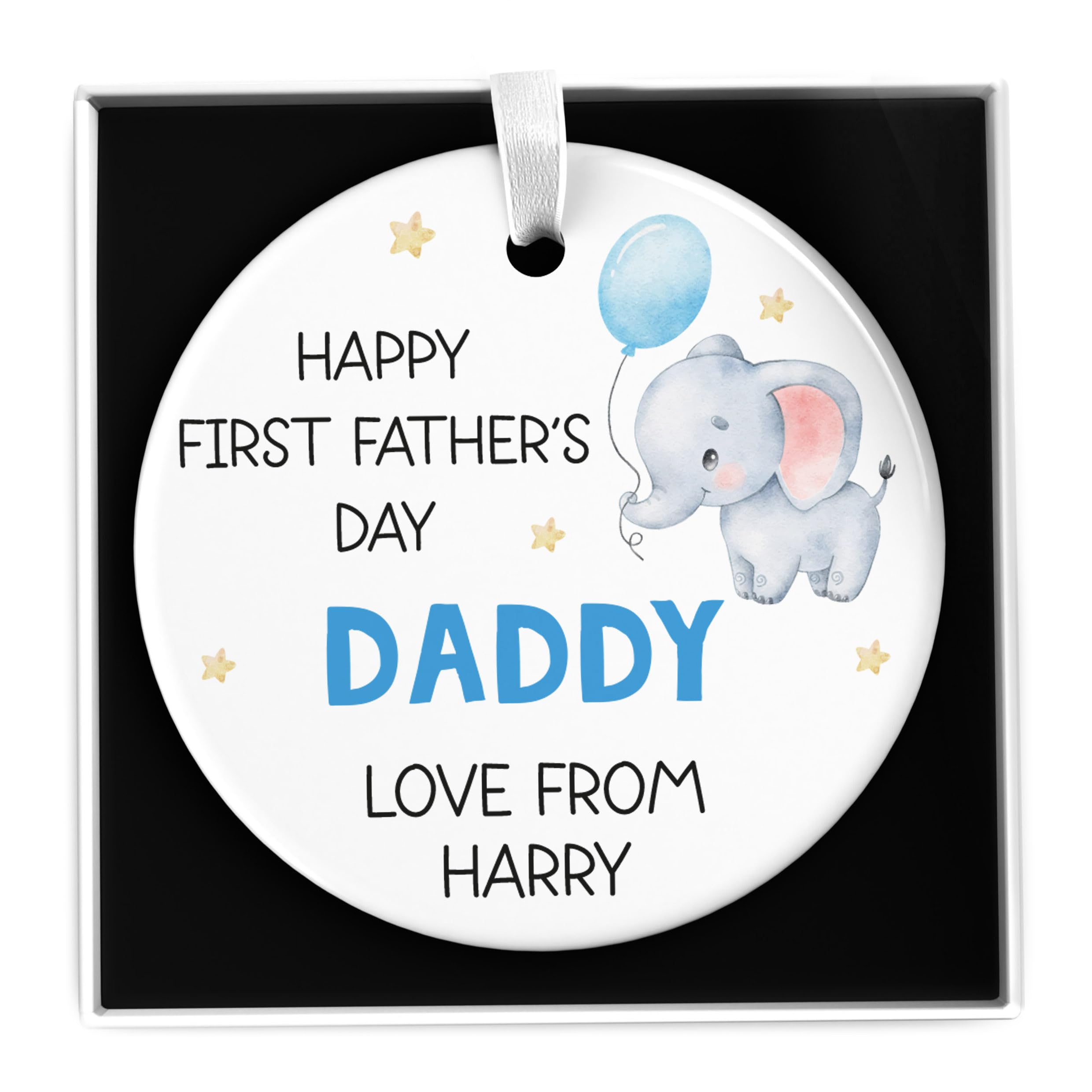 Beecreative First Fathers Day Gift For Daddy - Personalised 1st Fathers Day Gift From Baby Son Daughter - New Dad Gift - With Gift Box