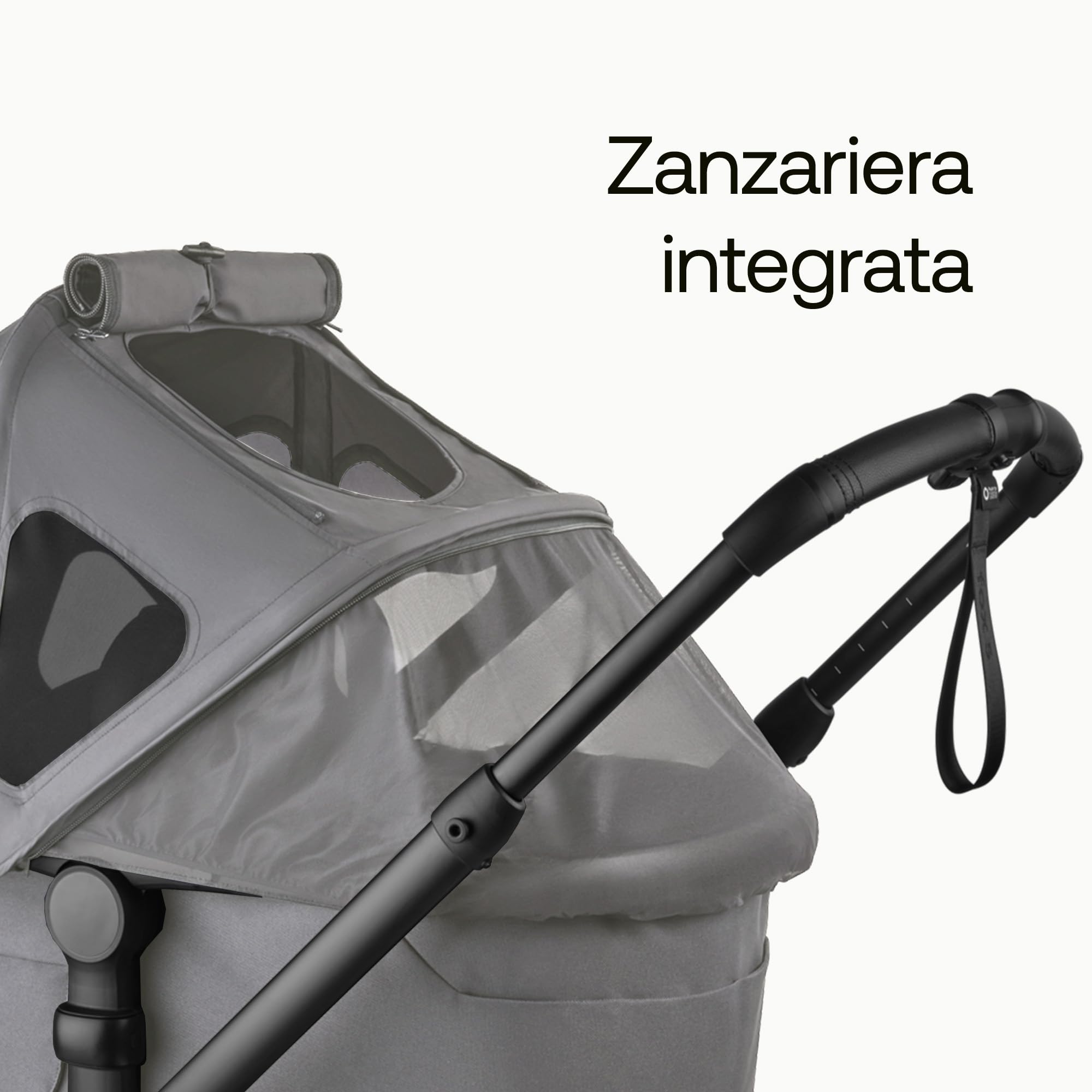 Bugaboo Fox Cappottina Breezy, Estensibile per una maggiore copertura e una Protezione Solare ottimale, Resistente all'Acqua, Compatibile Con Tutti i Passeggini Fox/Cameleon 3, Moon Grey