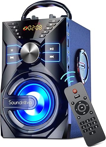 Altavoz Bluetooth portátil de 25 W pico de 35 W altavoz inalámbrico de fiesta fuerte con subwoofer de 10 W batería de litio de 6000 mAh pantalla LCD