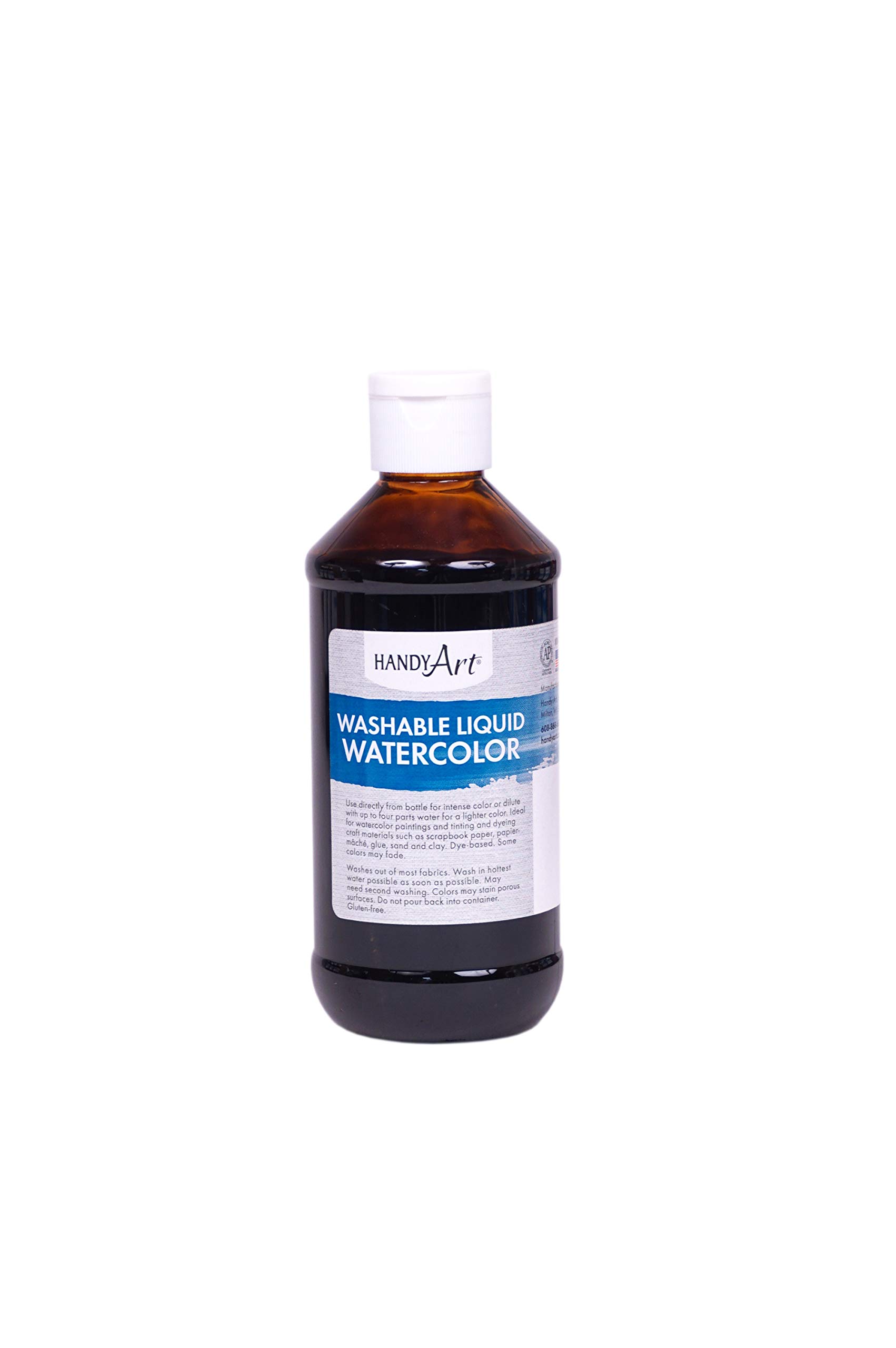 Handy Art Washable Liquid Watercolor 8 ounce, Brown