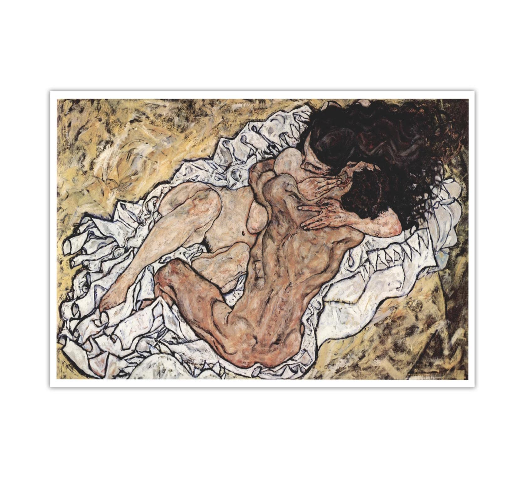 エゴン・シーレ、【愛の行為】、希少な画集画、状態良好 エゴン・シーレ、【愛の行為】、希少な画集画、状態良好