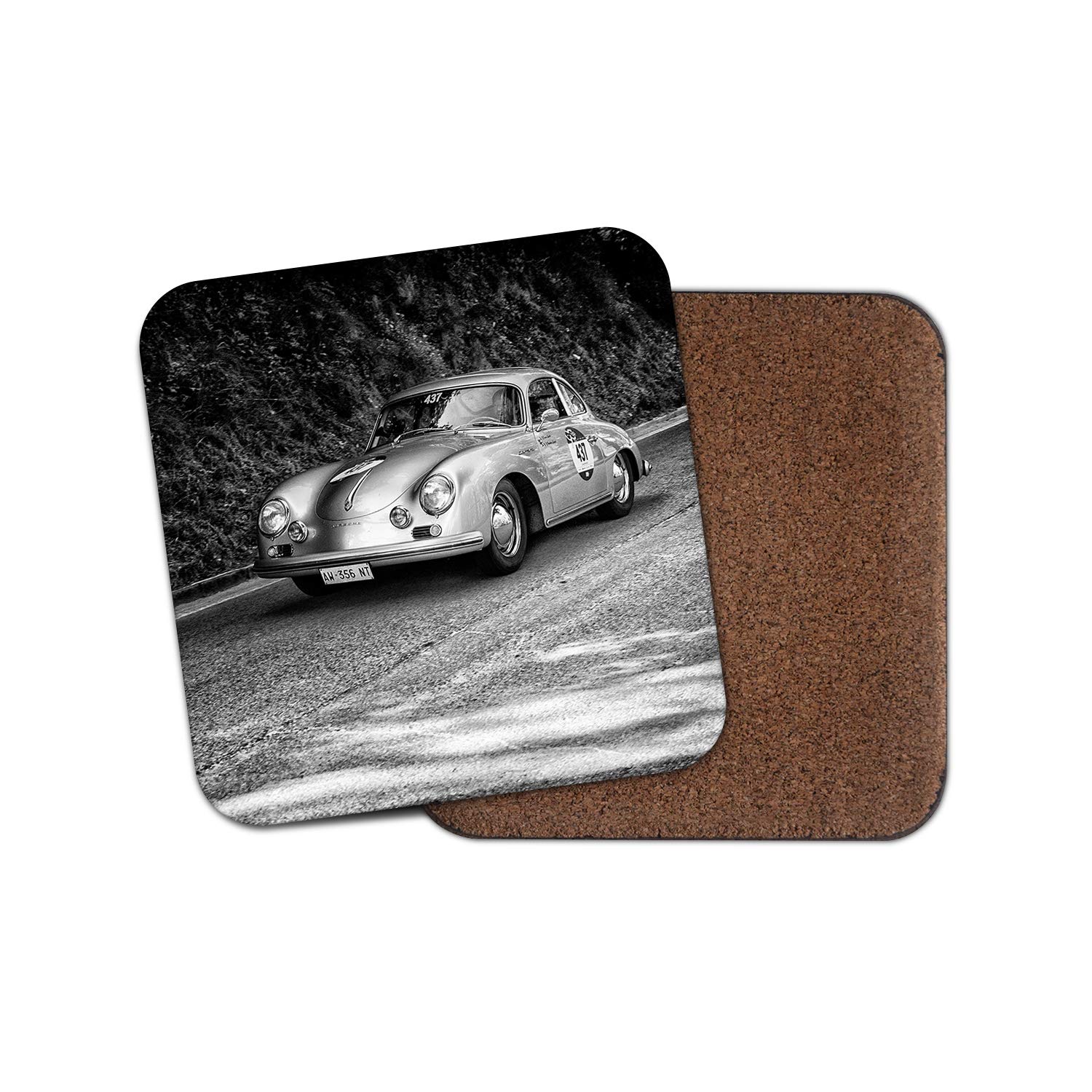 Destination Vinyl Ltd Boys Multicolor 1 X Vintage Race Car Coaster - Sports Classic Vehicle Dad Uncle #12653