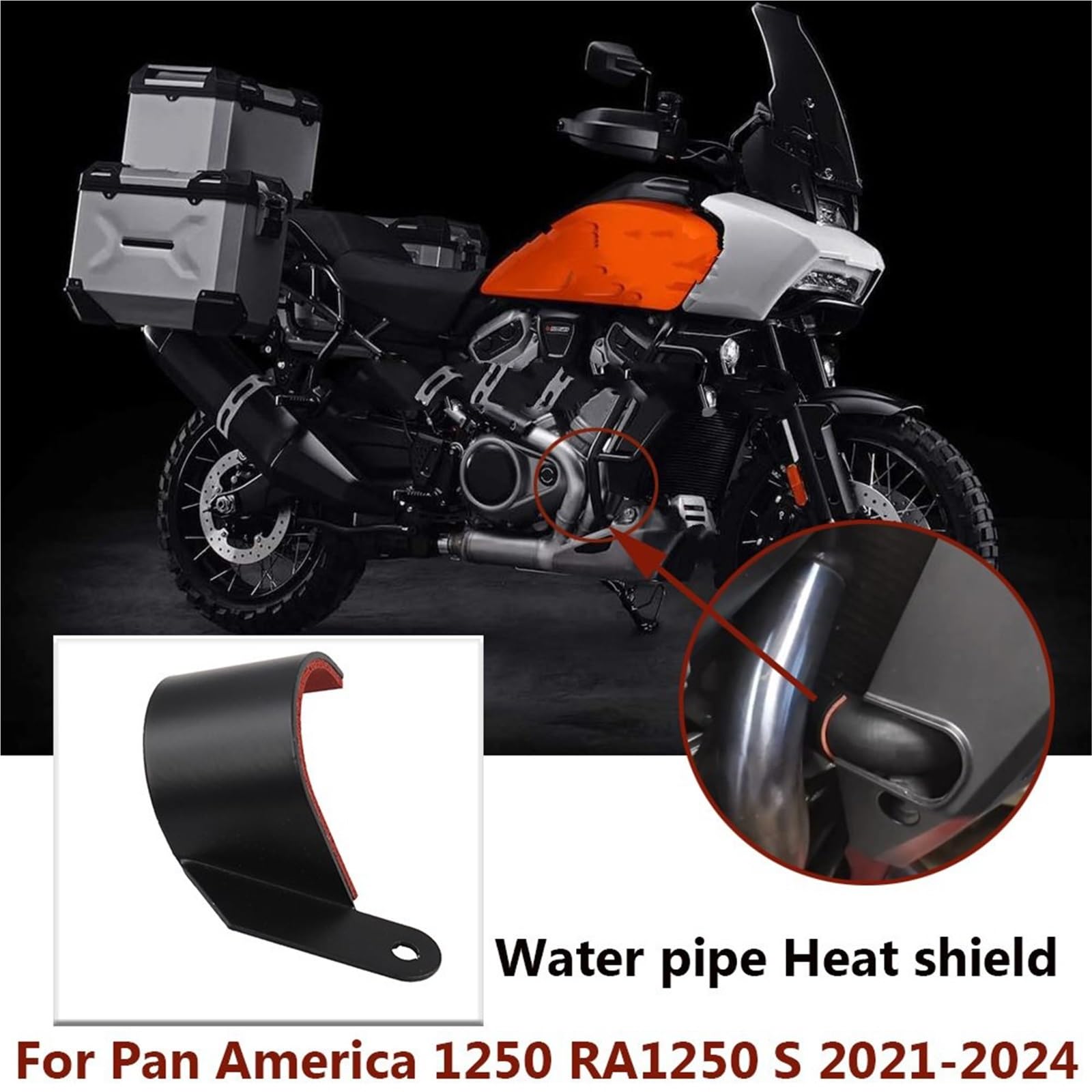 Osłona termiczna wydechu motocykla Pasuje do Harley Pan America 1250 RA1250 S 2021-2024 Akcesoria motocyklowe Osłona termiczna rury wodnej