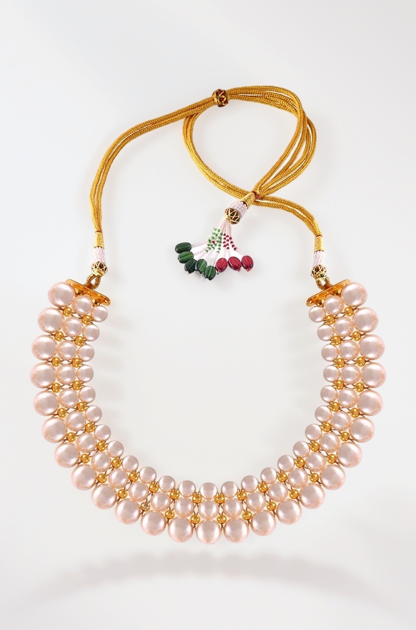 22KT Yellow Gold Tushi Necklace for Women - 0.650 Grams