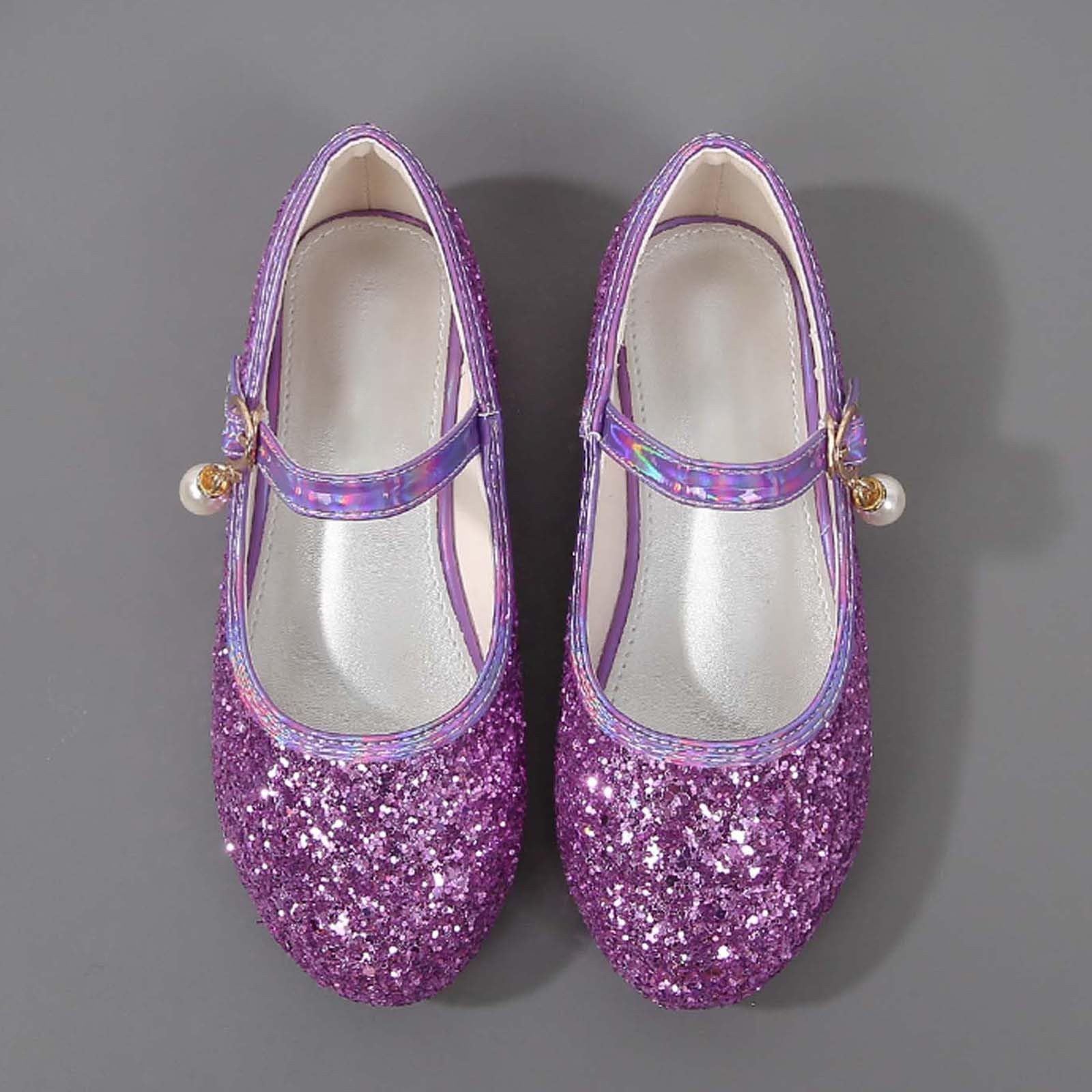 Scarpe Principessa - Ballerine Bambina Scarpe Glitterate per Ragazza Bambina Bimba, Scarpette Cosplay con Paillettes Eleganti per Festa Cerimonia
