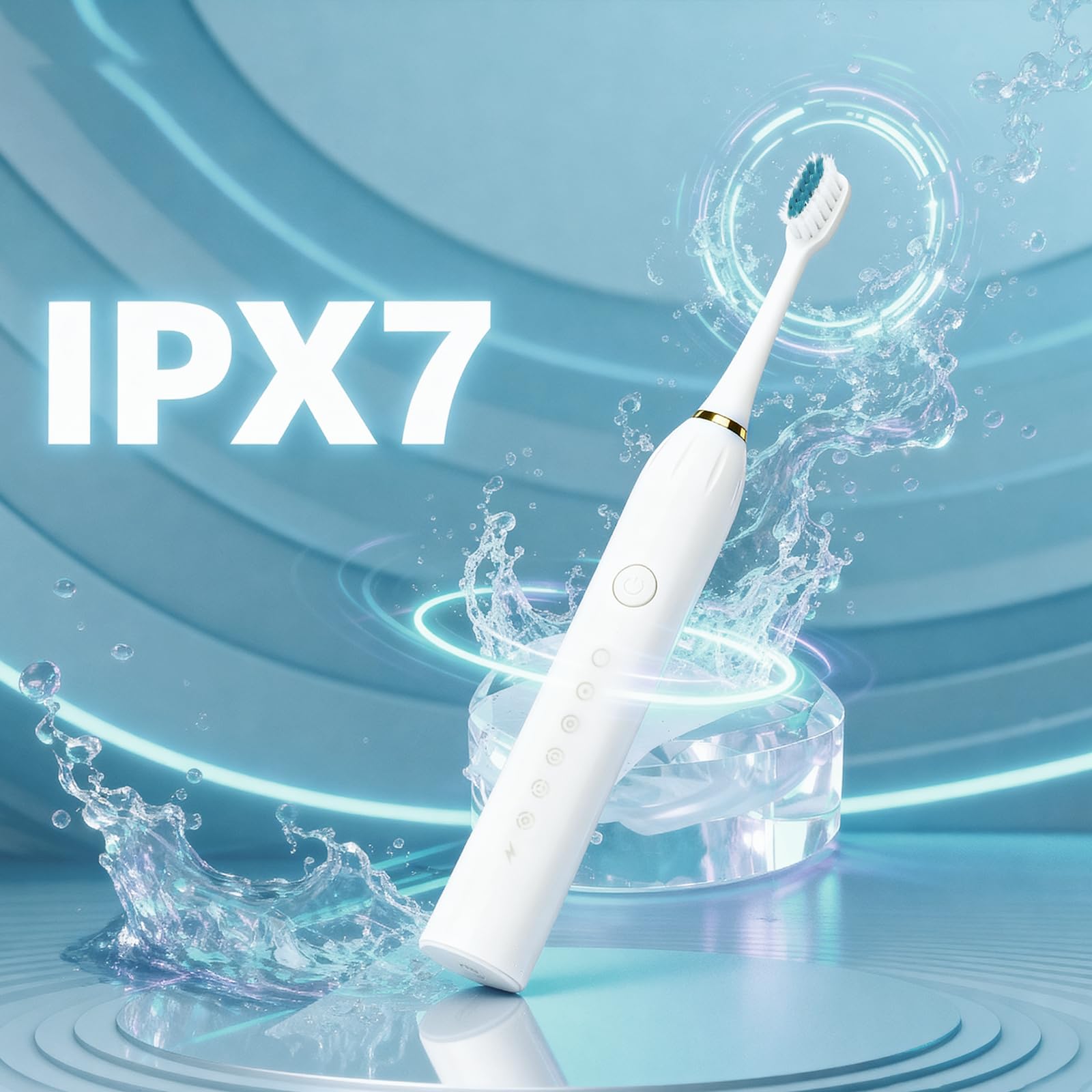 Confezione da 21 spazzolini elettrici per adulti ricaricabili Sonic Spazzolino da denti elettrico con 4 testine 6 modalità Funzione timer IPX7 Impermeabile 3 colori