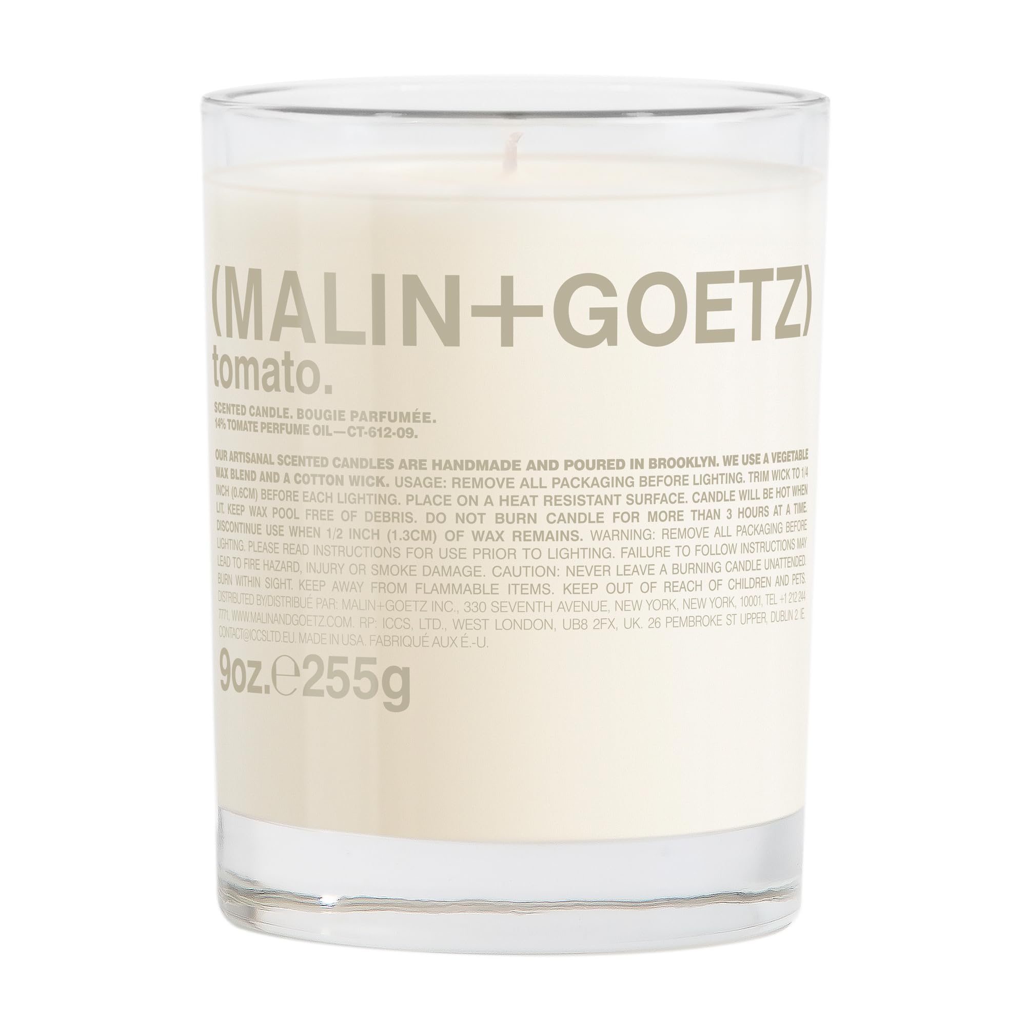 Malin+Goetz Stark duftend, langanhaltend, langsames Brennen, komplett natürlich, handgegossen, luxuriöse Wachsmischung, Aromatkerzen und Geschenkset, 60 Stunden, 266 ml