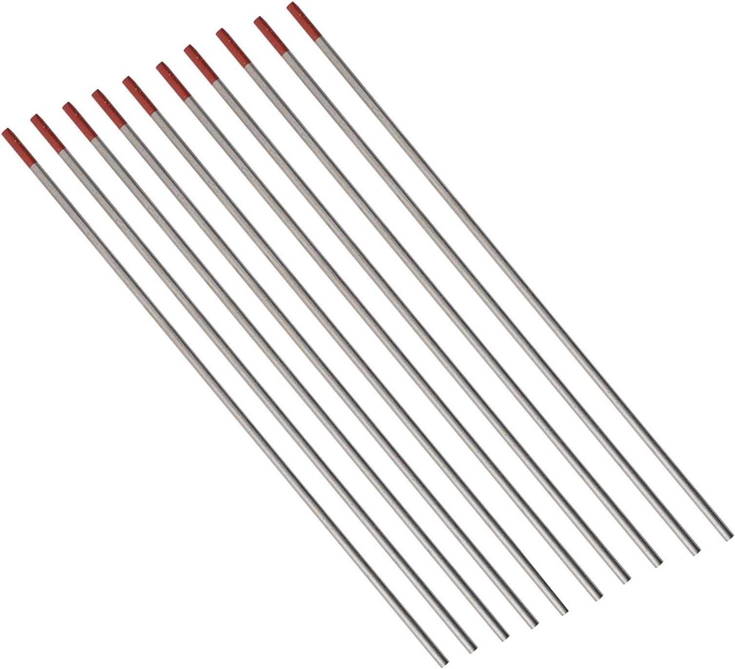 Wolfram 3.0x150mm WT20 10Pcs Red Welding Tungsten Electrodes, Tig Rod