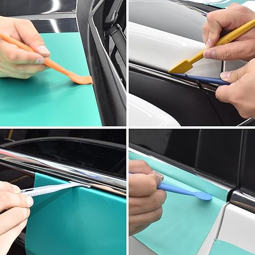 Miniatura 6 de Zanch Kit de herramientas de envoltura de vinilo para automóvil, herramientas de envoltura de vinilo con espátula de vinilo, soporte para imanes de