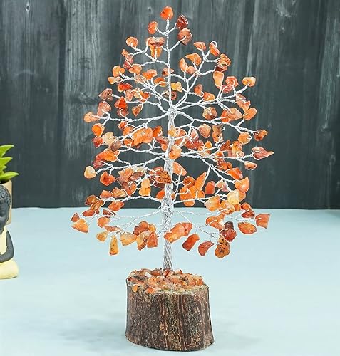 Miniatura 5 de Bonsái de árbol de cristal curativo de cornalina, decoración de escritorio para mujer, decoración de habitación y oficina, regalo espiritual,