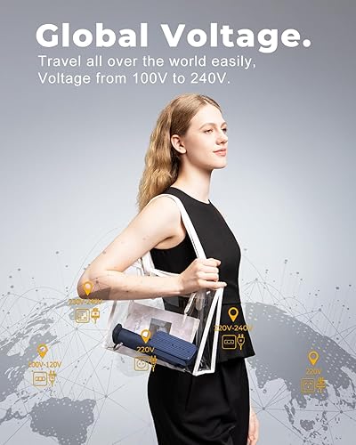 Miniatura 4 de G5 Pro - Vaporizador inteligente de mano para ropa, adaptación de voltaje global, tamaño de palma de 1200 W y ligero (1 libra), modos de vapor