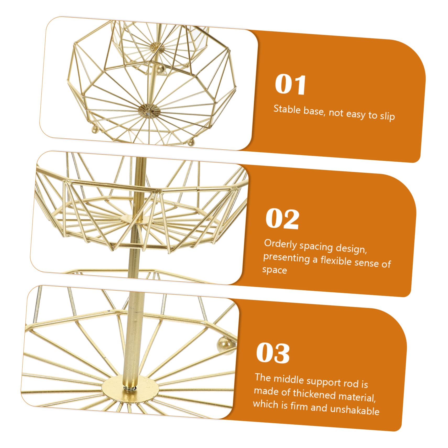 Amazon | BIUDECO 段 フルーツバスケット 鉄製 収納トレイ