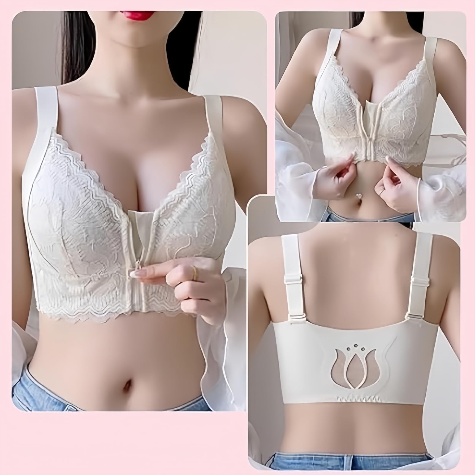 Reggiseno Comfort & Femminile con Cerniera Frontale | novità 2026: Reggiseni con Chiusura Anteriore per Donna | Modello Seamless Anti-Cedimento