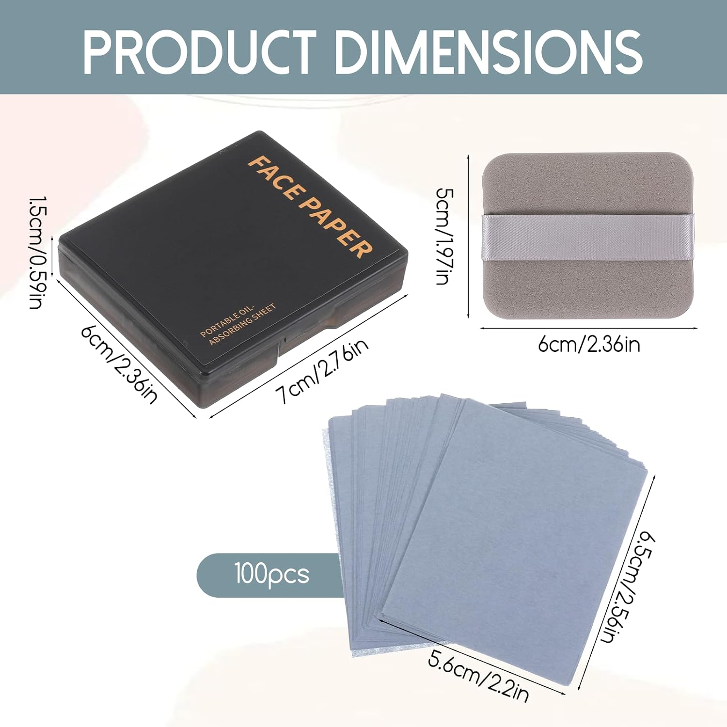 Oil Blotting Sheets for Face, Face Oil Blotting Sheets with Mirror Makeup Puff