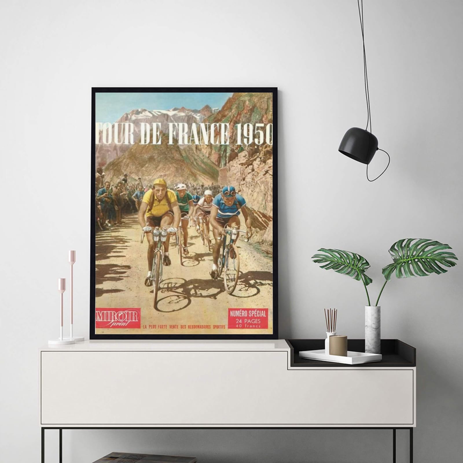 Amazon.co.jp: 1949ツールドフランスポスター自転車バイクキャンバス