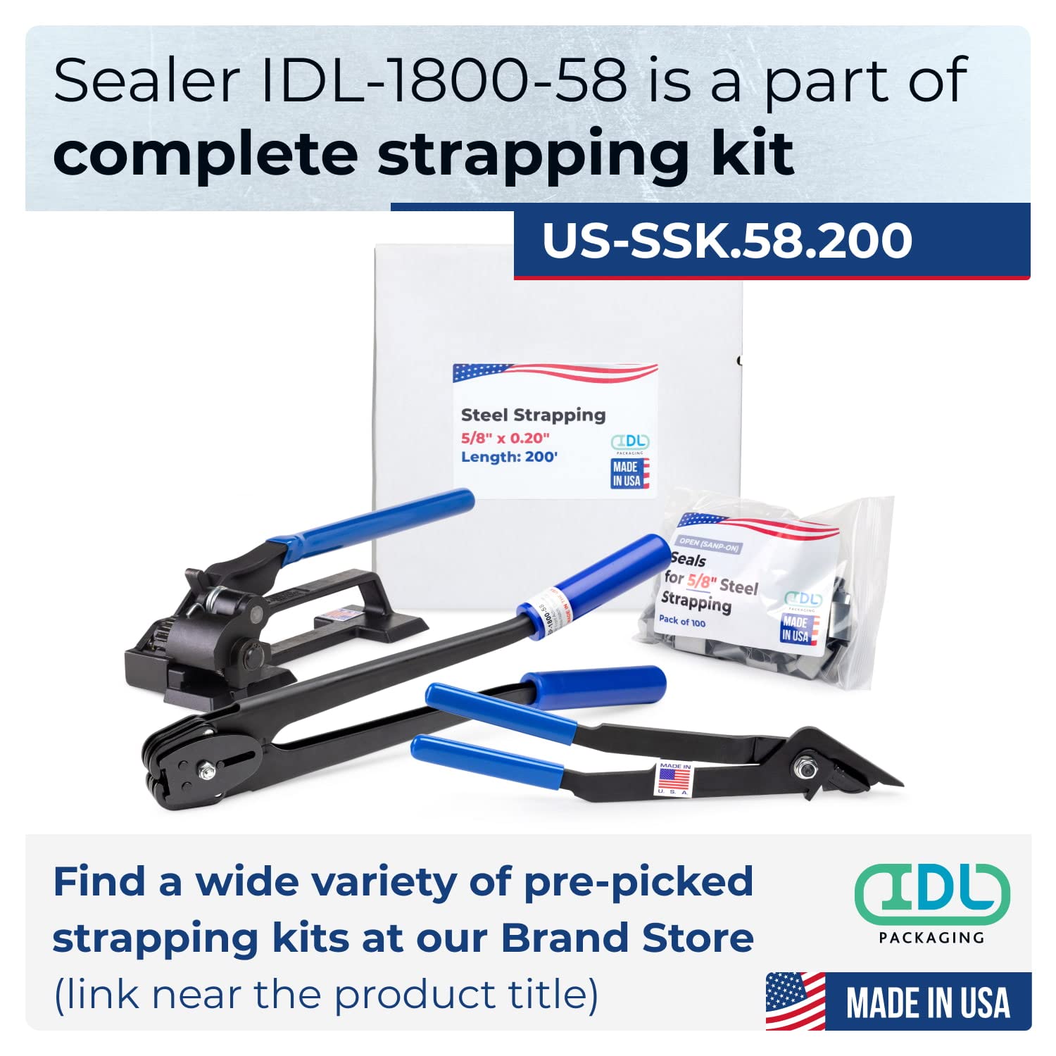 IDL Packaging IDL-17-58 Sealless Combination Tool For 5/8" Steel