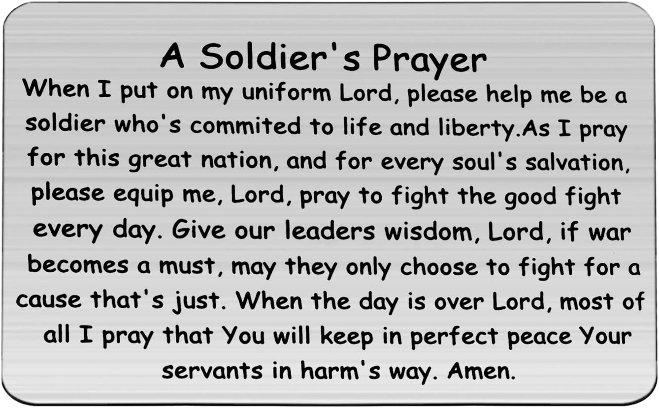 Amazon.com : Soldier's Prayer, Psalm 91, Prayer Card (5-pack) Plus Two ...