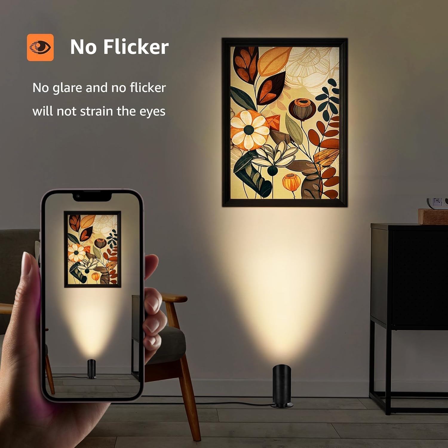 SUNVIE 2 Pack Uplighting Indoor Floor Can Light, Uplights Indoor Floor Up Lighting Indoors with 2700K GU10 Bulbs 5W Up Lights Indoor Spotlight for Home Plant, 5.9 FT UL Listed Plug Cord &Foot Switch