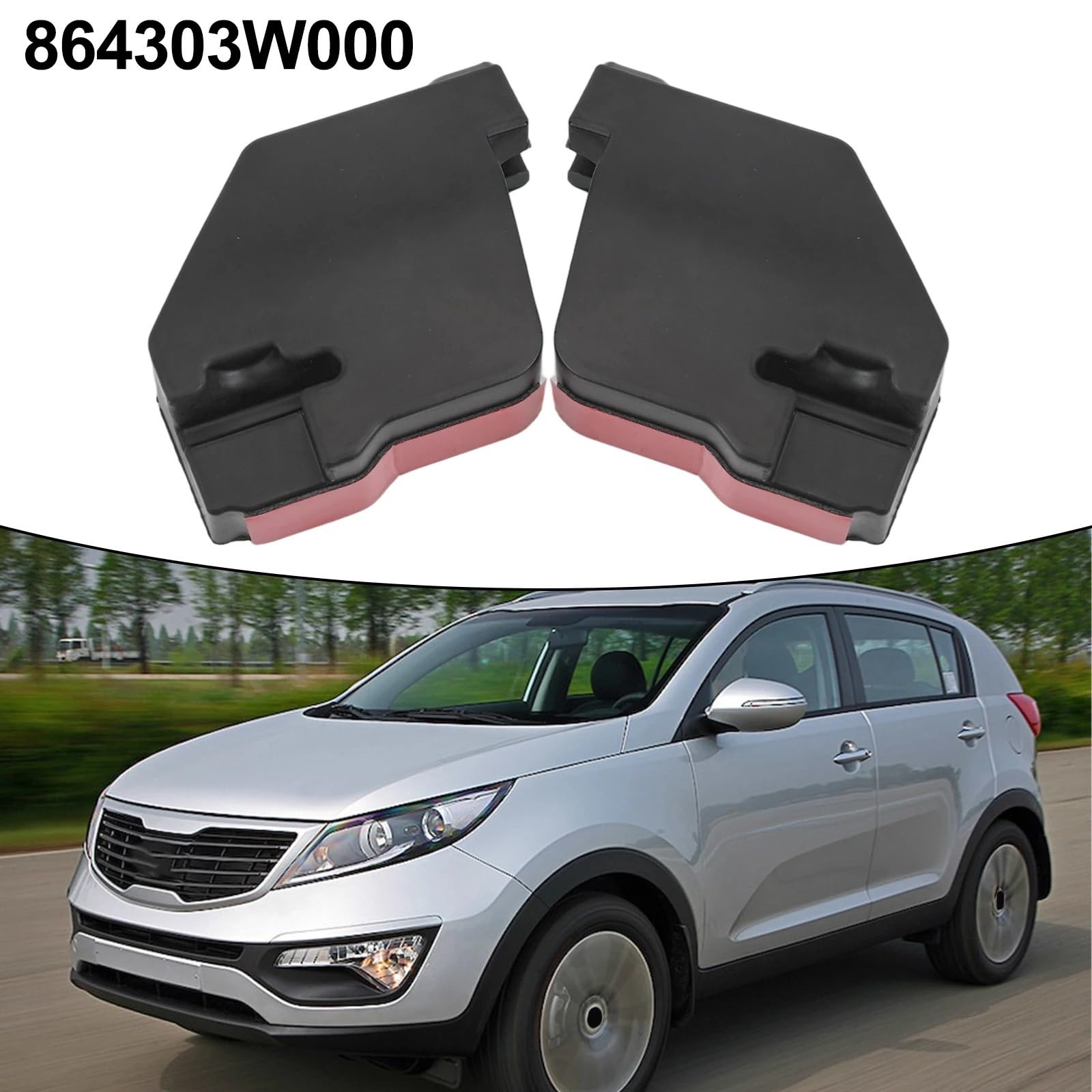 Gumowa uszczelka do szyby Pasuje do Sportage 2010-2015 uszczelka pokrywy kaptura przegrody 86430-3W000 2 szt. Taśma uszczelniająca kaptur