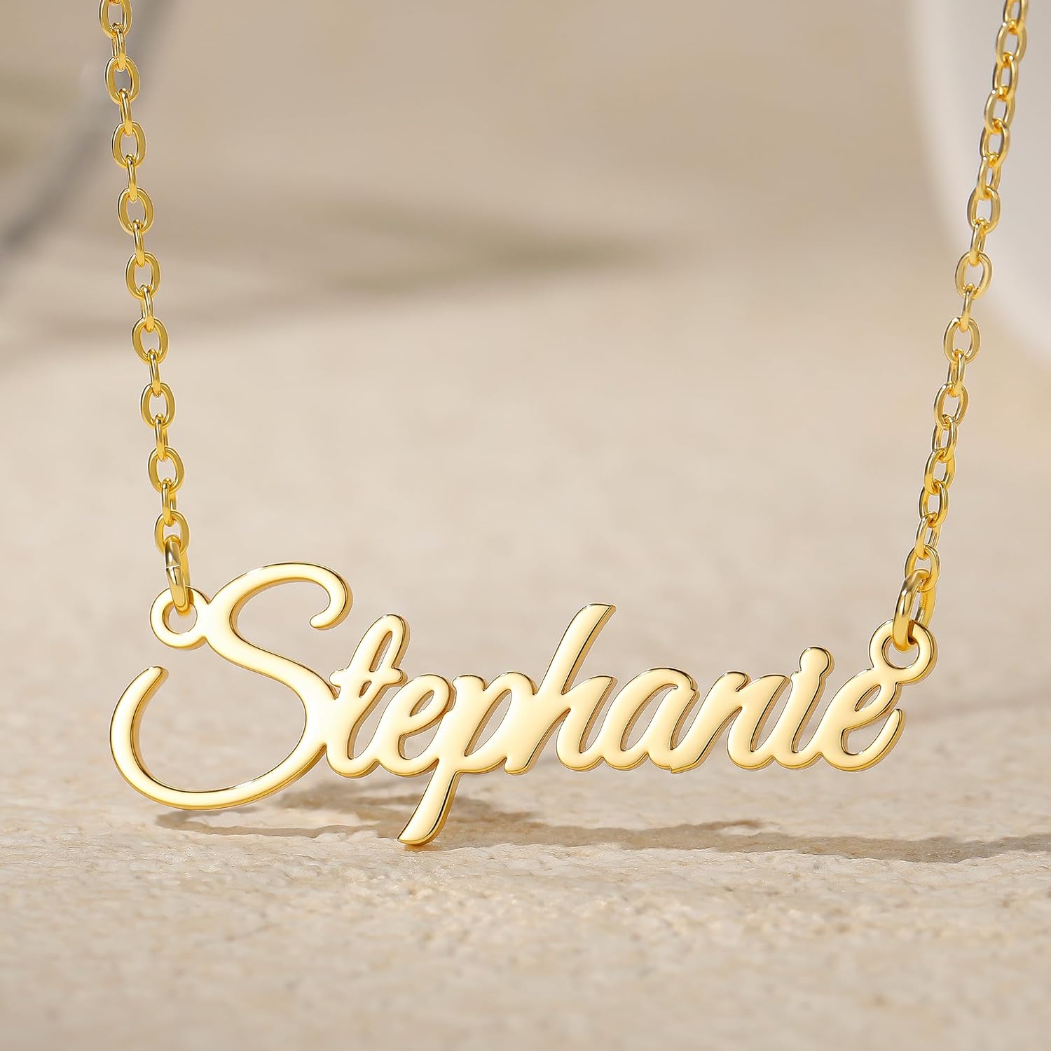 Ritach Custom Name Necklace - Personalized Stainless Steel Name Necklace Dainty Gold Name Plate Necklaces for Women Girls Personalized Gifts Birthday Gifts - Image 6